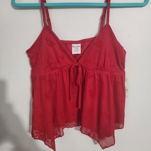 No Boundaries Red Camisole, size M, NWT